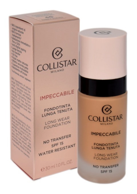 Collistar Impeccabile Long Wear Foundation Spf 15 4g - Gold Sand 30ml Collistar Impeccabile Long Wear Foundation Spf 15 4g - Gold Sand 30ml