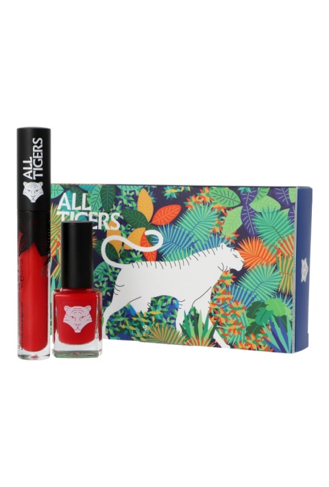 Zestaw All Tigers Natural & Vegan Wild Stars Lips & Nail Lipstick 888 Call Me Queen 8ml + Nail Polish 298 Hit It Big 11ml Zestaw All Tigers Natural & Vegan Wild Stars Lips & Nail Lipstick 888 Call Me Queen 8ml + Nail Polish 298 Hit It Big 11ml