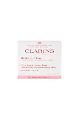 Clarins Multi Active Jour Glow Boosting Line Smoothing Day Cream Dry Skin 50ml