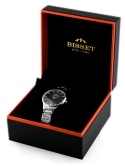 ZEGAREK DAMSKI BISSET BSBE45 - silver/black (zb551b) ZEGAREK DAMSKI BISSET BSBE45 - silver/black (zb551b)