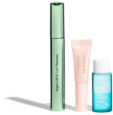 Zestaw Clarins Mascara Supra Lift & Curl Black 8Ml + Total Eye Lift Sample 3Ml + Remove Make-up 50ml Zestaw Clarins Mascara Supra Lift & Curl Black 8Ml + Total Eye Lift Sample 3Ml + Remove Make-up 50ml