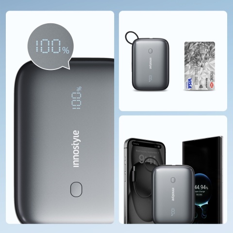 INNOSTYLE POWERGO MINI POWERBANK 10000MAH 3X USB USB-C 22,5W Z KABLEM USB-C INNOSTYLE POWERGO MINI POWERBANK 10000MAH 3X USB USB-C 22,5W Z KABLEM USB-C