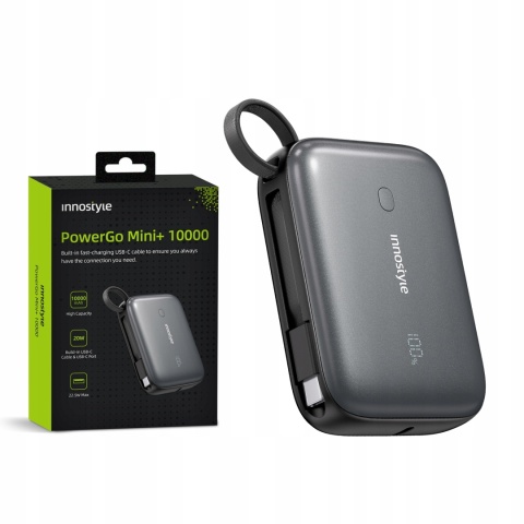 INNOSTYLE POWERGO MINI POWERBANK 10000MAH 3X USB USB-C 22,5W Z KABLEM USB-C INNOSTYLE POWERGO MINI POWERBANK 10000MAH 3X USB USB-C 22,5W Z KABLEM USB-C
