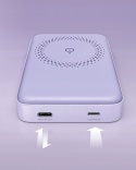 INNOSTYLE POWERMAG 2W1 SZYBKI POWERBANK INDUKCYJNY DO MAGSAFE 10000MAH STOJAK FIOLETOWY