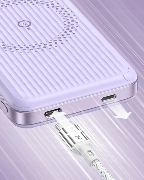 INNOSTYLE POWERSWITCH SZYBKI POWERBANK INDUKCYJNY DO MAGSAFE 10000MAH STOJAK FIOLETOWY